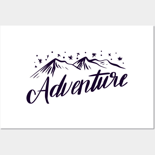 Cool Mountain Adventure Wall Art by Islanr